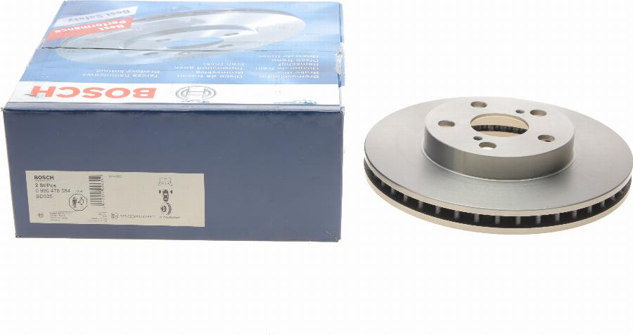 BOSCH 0 986 478 584 - Brake Disc autospares.lv