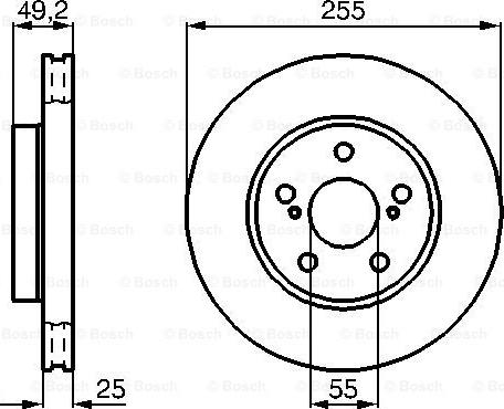 BOSCH 0 986 478 584 - Brake Disc autospares.lv