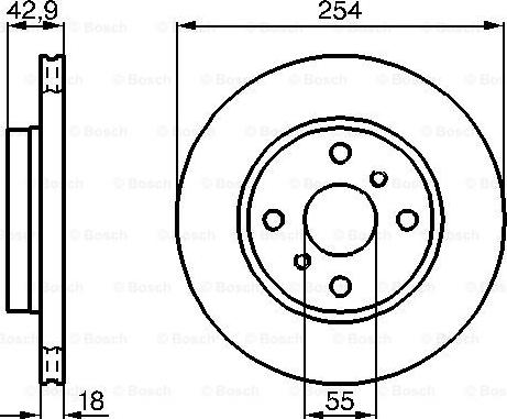 BOSCH 0 986 478 585 - Brake Disc autospares.lv