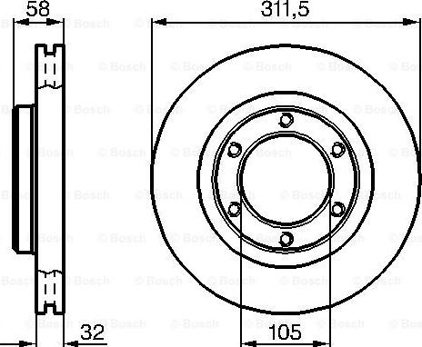 BOSCH 0 986 478 580 - Brake Disc autospares.lv