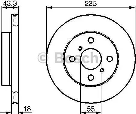 BOSCH 0 986 478 582 - Brake Disc autospares.lv