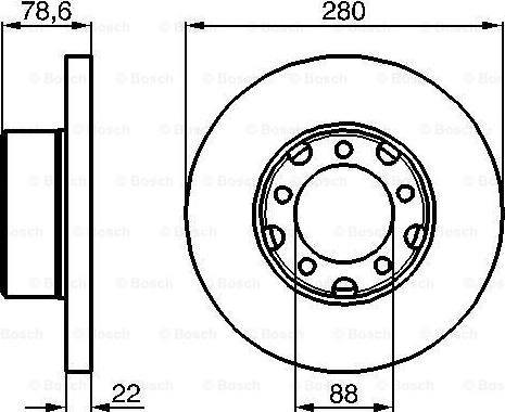 BOSCH 0 986 478 529 - Brake Disc autospares.lv