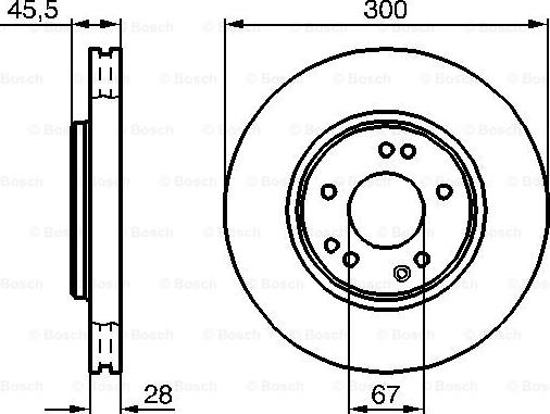 BOSCH 0 986 478 526 - Brake Disc autospares.lv