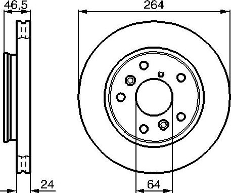 BOSCH 0 986 478 523 - Brake Disc autospares.lv