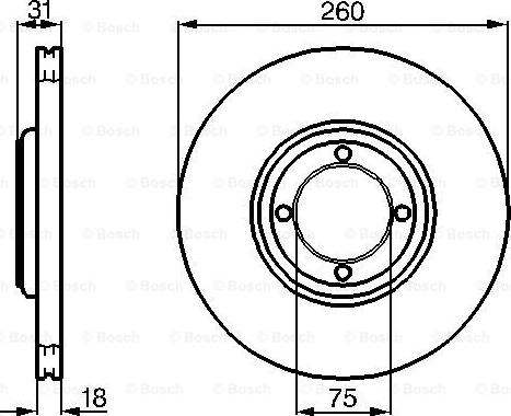 BOSCH 0 986 478 522 - Brake Disc autospares.lv