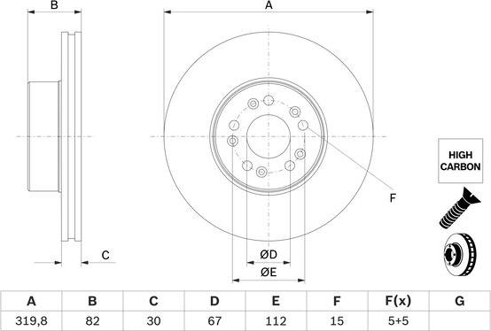 BOSCH 0 986 478 527 - Brake Disc autospares.lv