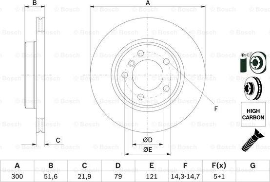 BOSCH 0 986 478 571 - Brake Disc autospares.lv