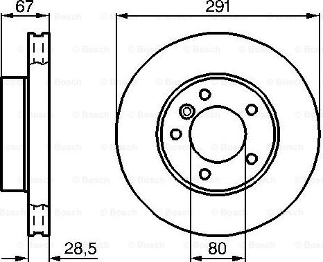 BOSCH 0 986 478 691 - Brake Disc autospares.lv