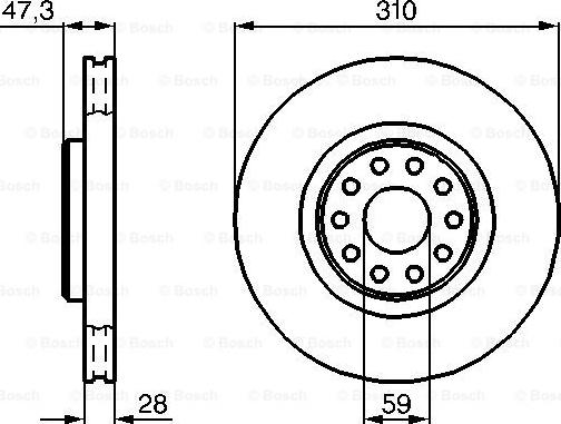 BOSCH 0 986 478 669 - Brake Disc autospares.lv