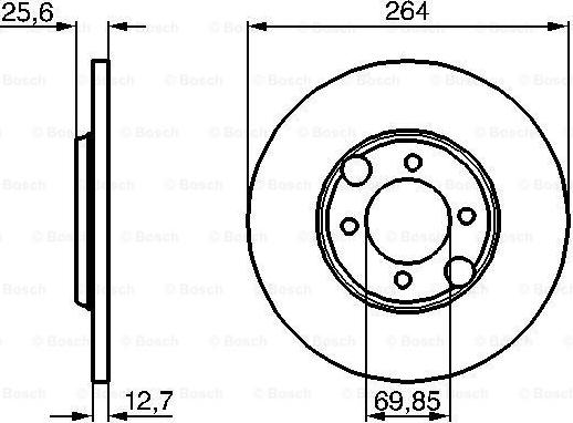 BOSCH 0 986 478 689 - Brake Disc autospares.lv