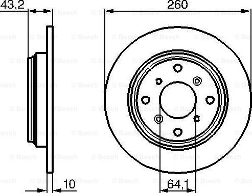 BOSCH 0 986 478 680 - Brake Disc autospares.lv