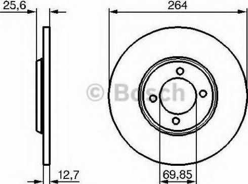 BOSCH 0 986 478 688 - Brake Disc autospares.lv