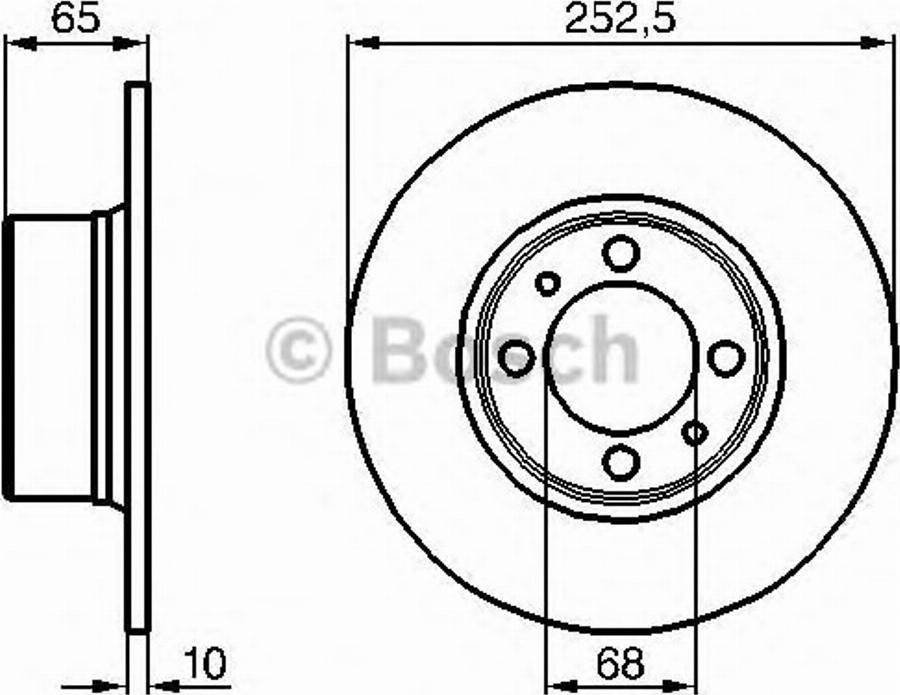 BOSCH 0 986 478 683 - Brake Disc autospares.lv