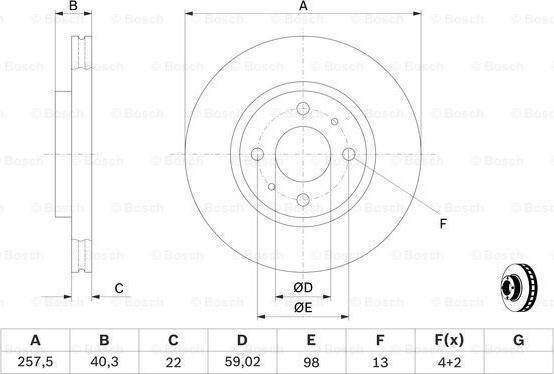 BOSCH 0 986 478 639 - Brake Disc autospares.lv