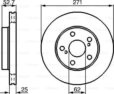 BOSCH 0 986 478 631 - Brake Disc autospares.lv