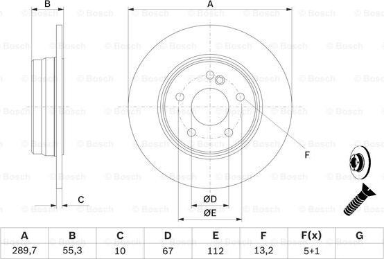 BOSCH 0 986 478 626 - Brake Disc autospares.lv