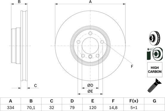 BOSCH 0 986 478 623 - Brake Disc autospares.lv