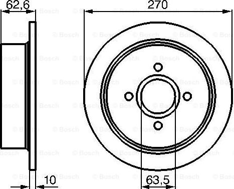 BOSCH 0 986 478 672 - Brake Disc autospares.lv