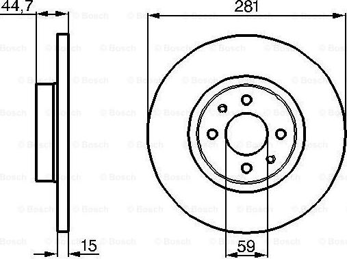 BOSCH 0 986 478 677 - Brake Disc autospares.lv