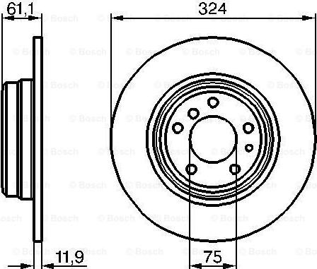 BOSCH 0 986 478 095 - Brake Disc autospares.lv