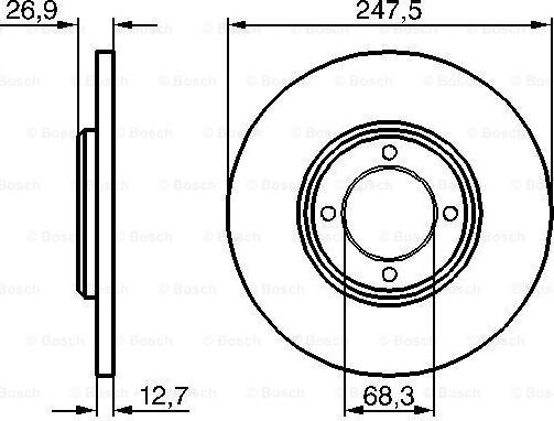 BOSCH 0 986 478 071 - Brake Disc autospares.lv