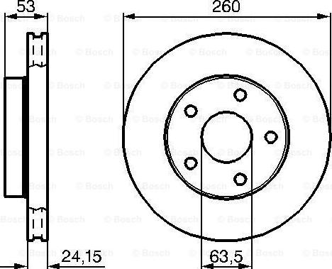 BOSCH 0 986 478 195 - Brake Disc autospares.lv