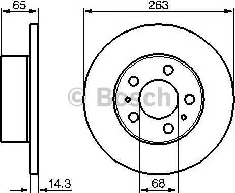 BOSCH 0 986 478 144 - Brake Disc autospares.lv