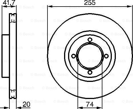 BOSCH 0 986 478 106 - Brake Disc autospares.lv