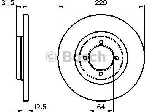 BOSCH 0 986 478 180 - Brake Disc autospares.lv