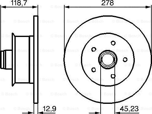 BOSCH 0 986 478 136 - Brake Disc autospares.lv