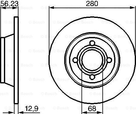 BOSCH 0 986 478 131 - Brake Disc autospares.lv