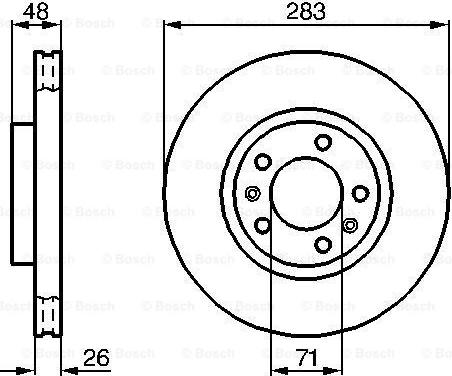 BOSCH 0 986 478 125 - Brake Disc autospares.lv