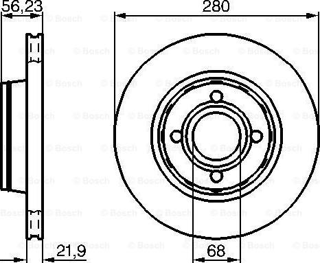 BOSCH 0 986 478 128 - Brake Disc autospares.lv