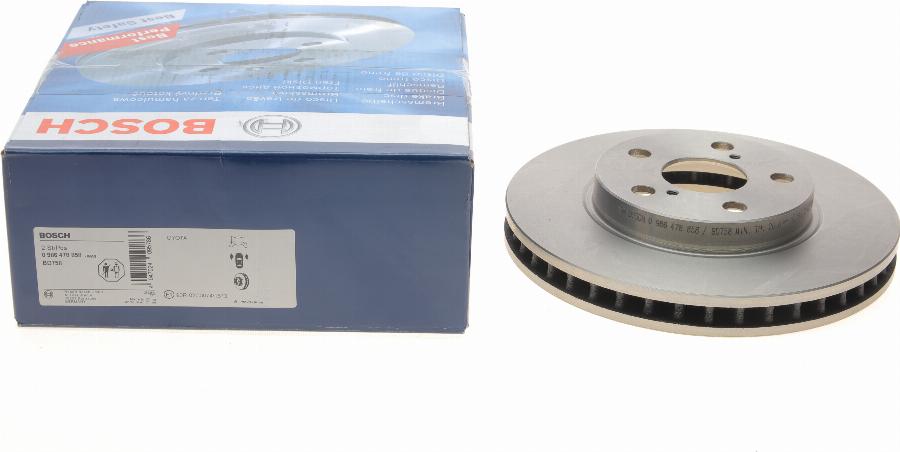 BOSCH 0 986 478 858 - Brake Disc autospares.lv