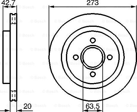 BOSCH 0 986 478 816 - Brake Disc autospares.lv