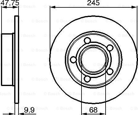 BOSCH 0 986 478 888 - Brake Disc autospares.lv