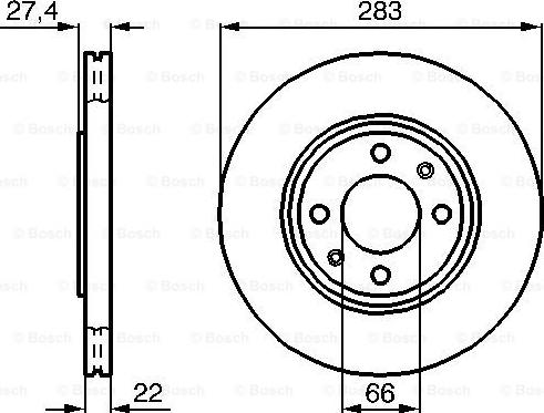 BOSCH 0 986 478 834 - Brake Disc autospares.lv