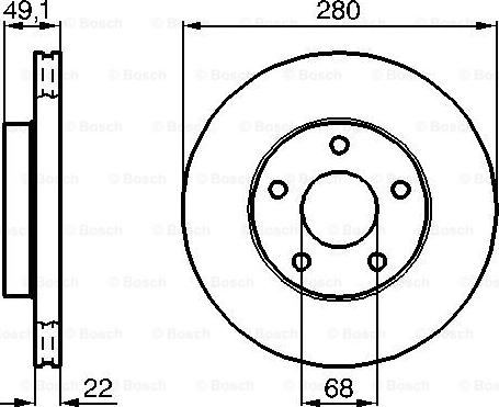 BOSCH 0 986 478 833 - Brake Disc autospares.lv