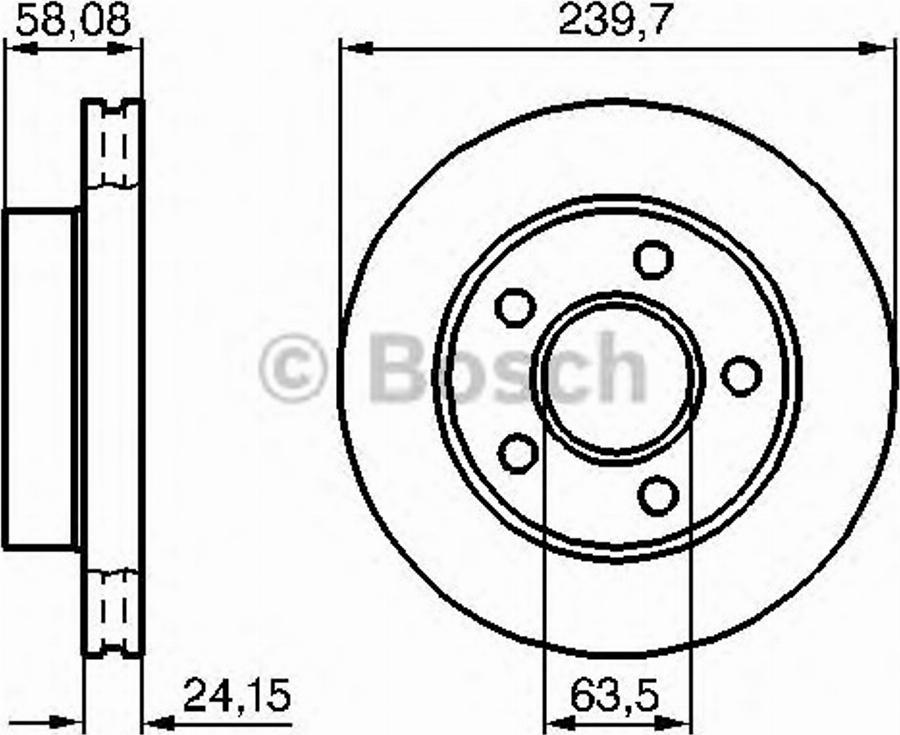 BOSCH 0 986 478 828 - Brake Disc autospares.lv