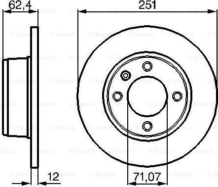 BOSCH 0 986 478 879 - Brake Disc autospares.lv