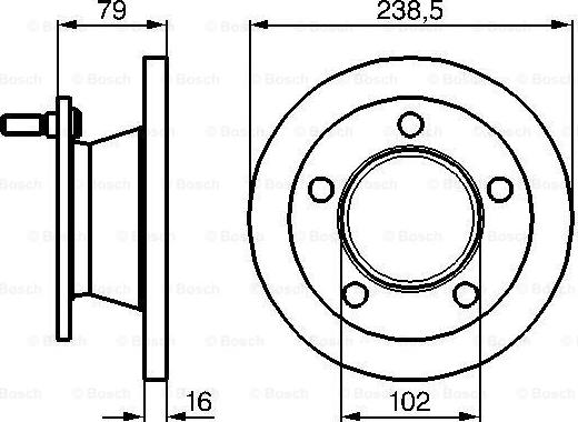 BOSCH 0 986 478 357 - Brake Disc autospares.lv