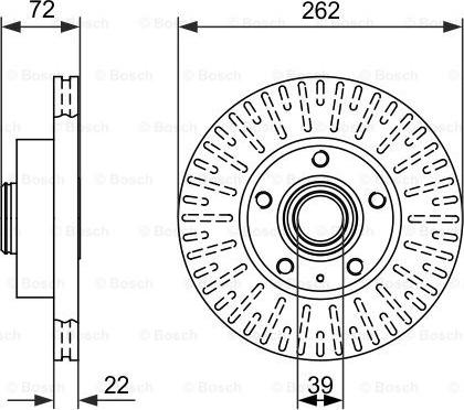 BOSCH 0 986 478 307 - Brake Disc autospares.lv