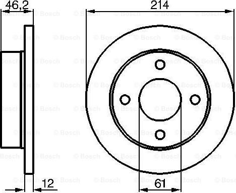 BOSCH 0 986 478 389 - Brake Disc autospares.lv