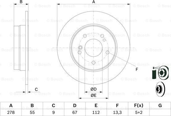 BOSCH 0 986 478 325 - Brake Disc autospares.lv