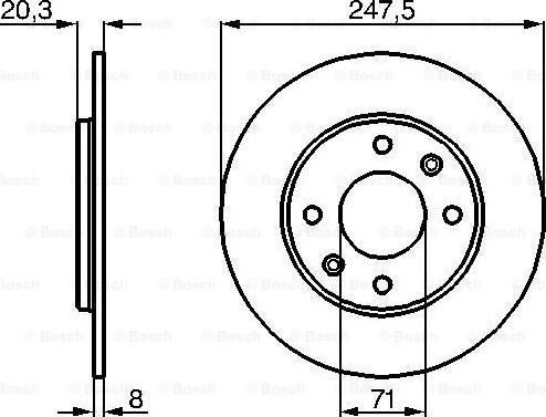 BOSCH 0 986 478 371 - Brake Disc autospares.lv