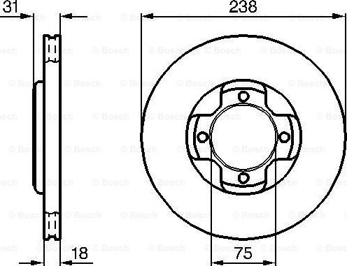 BOSCH 0 986 478 249 - Brake Disc autospares.lv