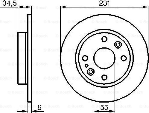 BOSCH 0 986 478 242 - Brake Disc autospares.lv