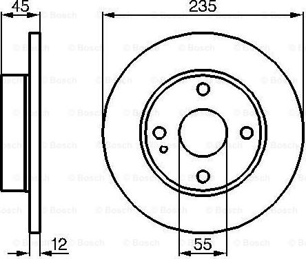 BOSCH 0 986 478 252 - Brake Disc autospares.lv