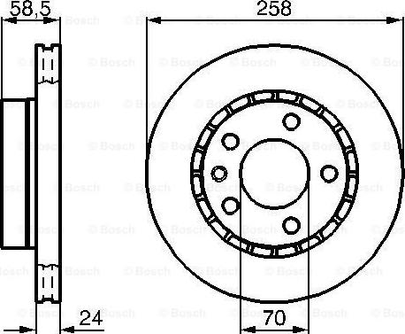 BOSCH 0 986 478 265 - Brake Disc autospares.lv