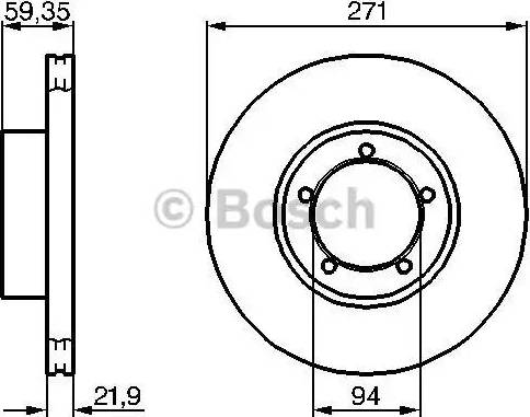 BOSCH 0 986 478 281 - Brake Disc autospares.lv